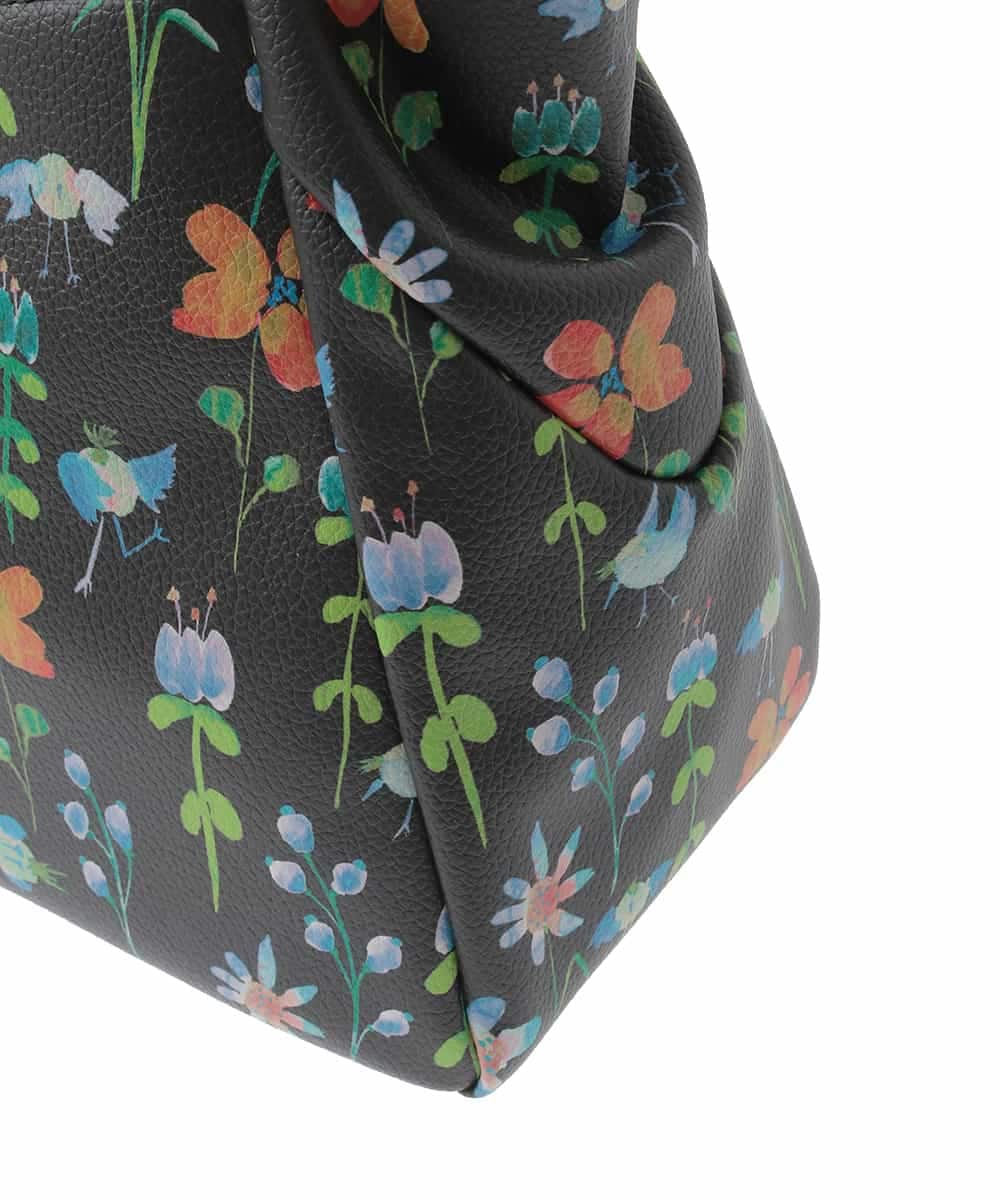 GG5DD31170 Jocomomola(ホコモモラ) 【2WAY】フラワープリントトートバッグ ブラック