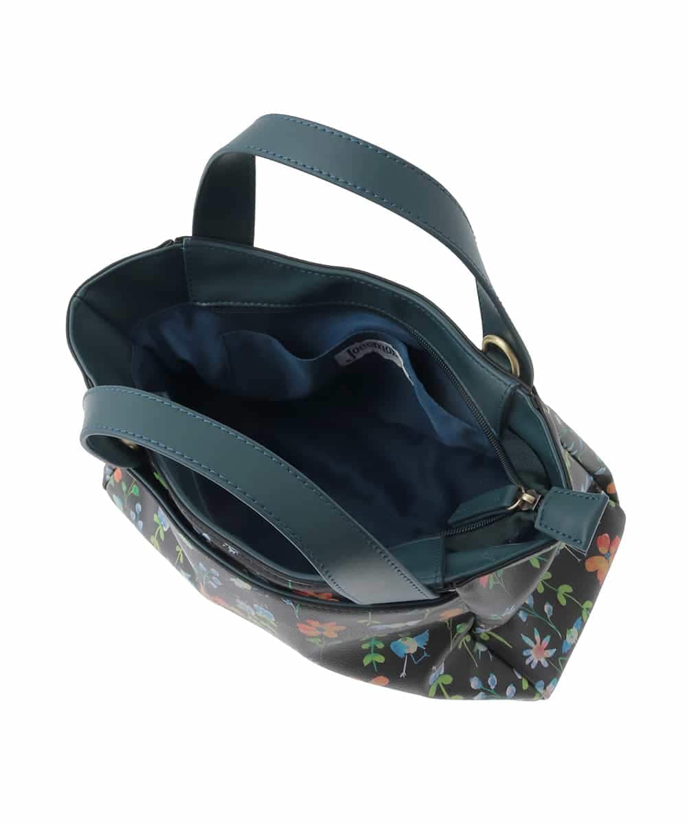 GG5DD31170 Jocomomola(ホコモモラ) 【2WAY】フラワープリントトートバッグ ブラック