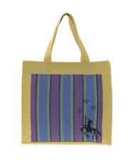 GG5DE32140 Jocomomola(ホコモモラ) ストライプロゴデザイントートバッグ イエロー