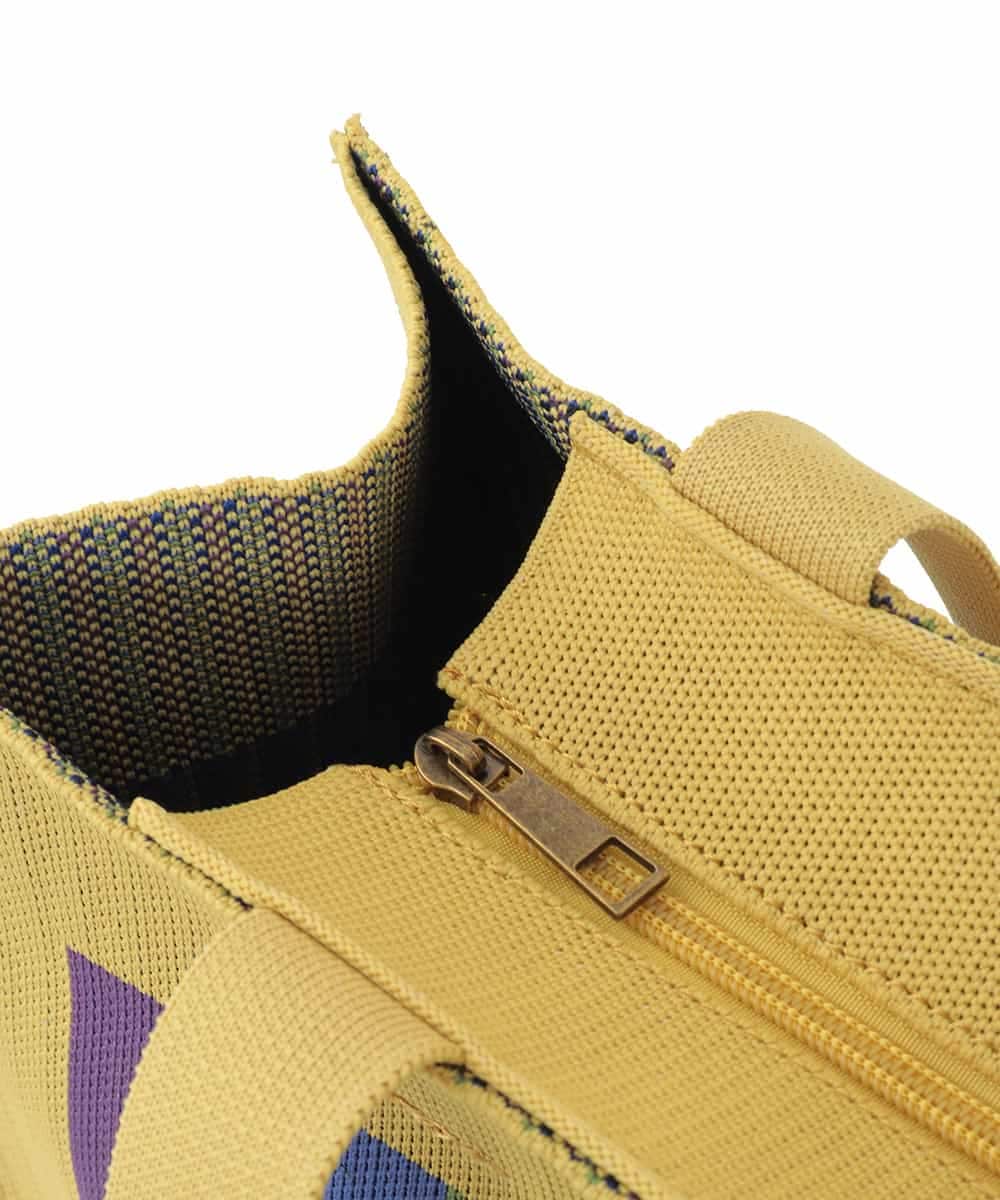 GG5DE32140 Jocomomola(ホコモモラ) ストライプロゴデザイントートバッグ イエロー