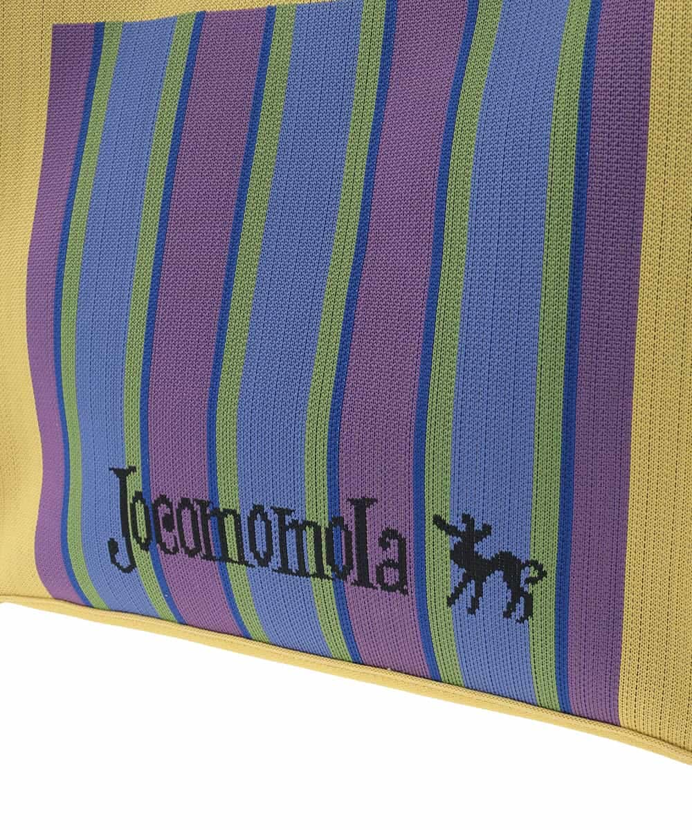 GG5DE32140 Jocomomola(ホコモモラ) ストライプロゴデザイントートバッグ イエロー
