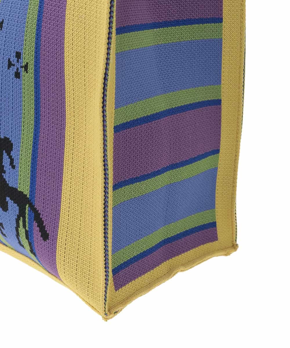 GG5DE32140 Jocomomola(ホコモモラ) ストライプロゴデザイントートバッグ イエロー