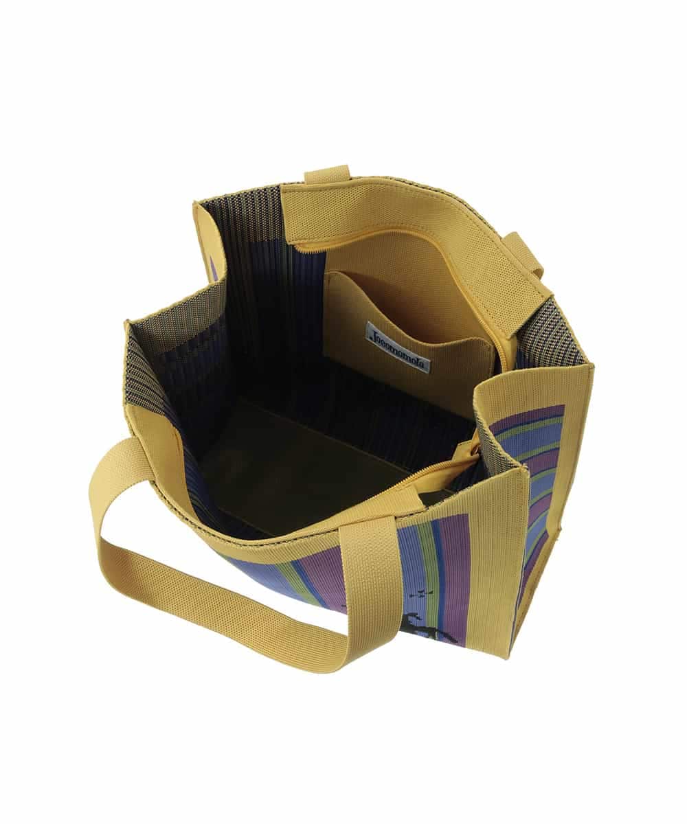 GG5DE32140 Jocomomola(ホコモモラ) ストライプロゴデザイントートバッグ イエロー