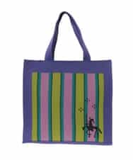 GG5DE32140 Jocomomola(ホコモモラ) ストライプロゴデザイントートバッグ パープル