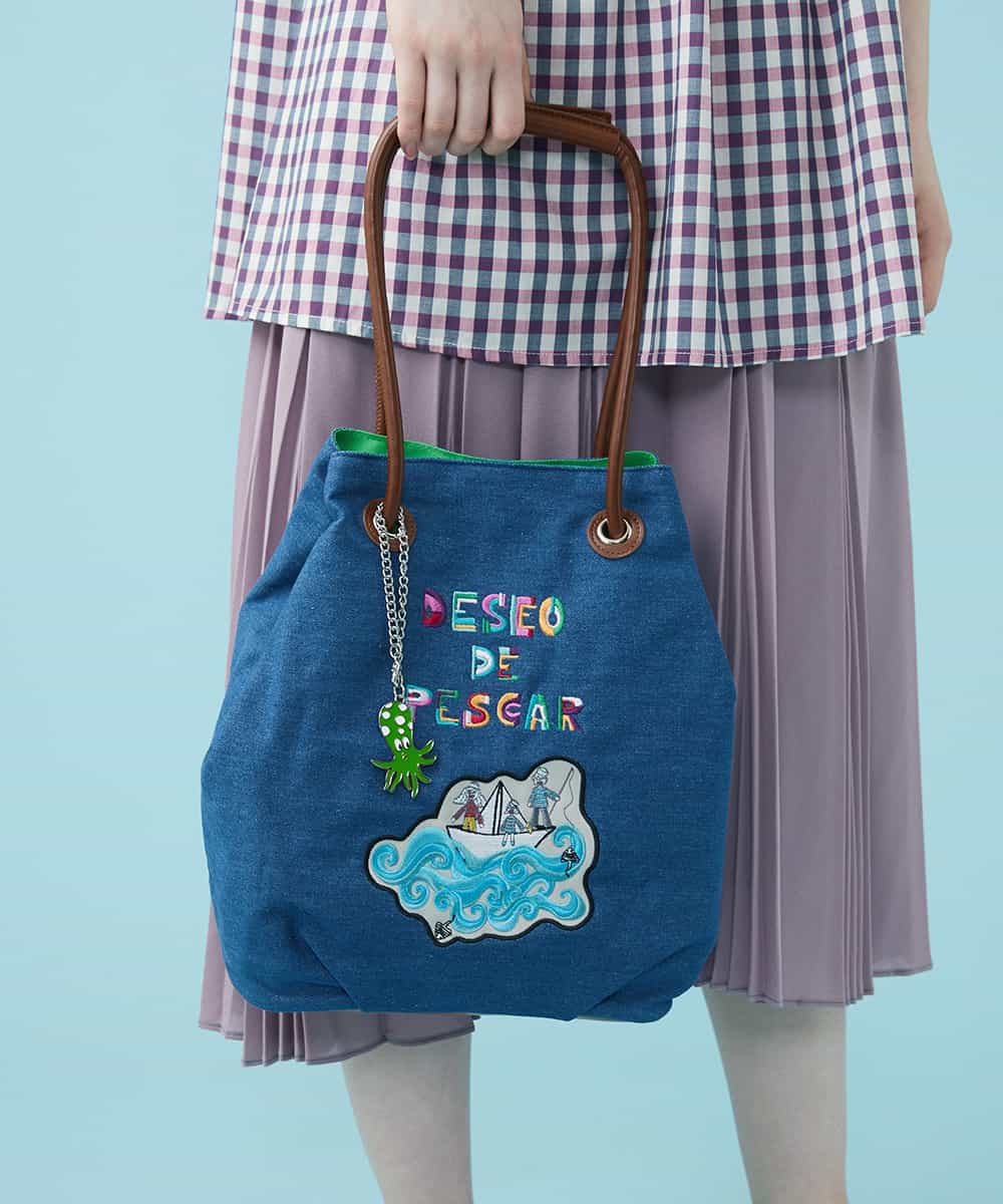 チャーム付きモチーフ刺繍トート トートバッグ Jocomomola ホコモモラ イトキンオンラインストア