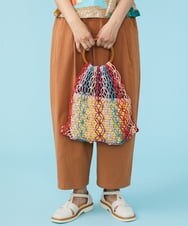 GG5FS31150 Jocomomola(ホコモモラ) 【インバッグ付き】カラフルメッシュバッグ ピンク