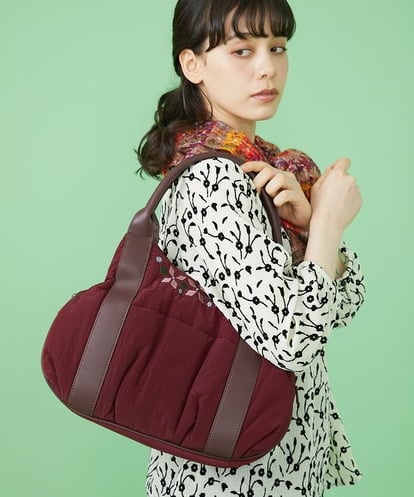 GG5JT30130 Jocomomola 刺繍アクセントボストントートバッグ