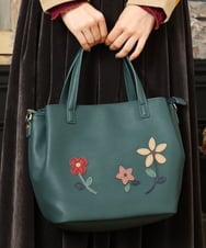 2WAY】フラワーアップリケトートバッグ(トートバッグ) | Jocomomola