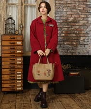 GG5LA31180 Jocomomola(ホコモモラ) 【2WAY】フラワーアップリケトートバッグ ベージュ