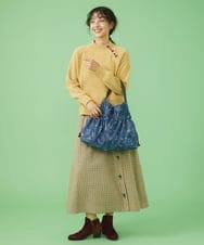 GG5LS31140 Jocomomola(ホコモモラ) フクロウ フラワープリント シャーリングトートバッグ イエロー