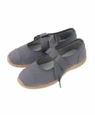 GG6CD30160 Jocomomola(ホコモモラ) リボンバレエスニーカー ダークグレー