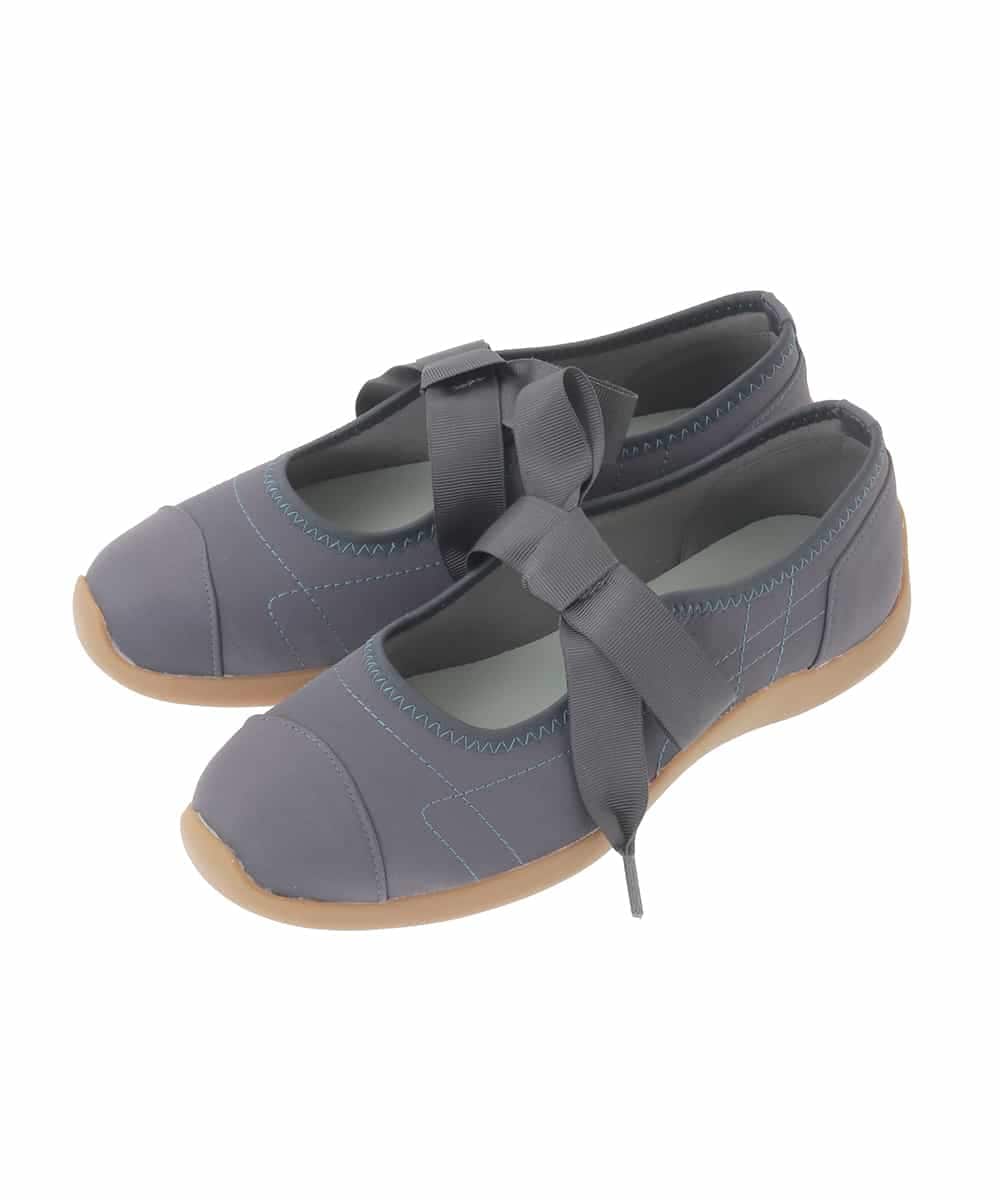 GG6CD30160 Jocomomola(ホコモモラ) リボンバレエスニーカー ダークグレー