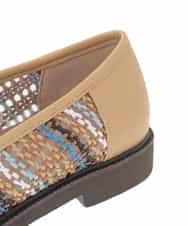 GG6DE30180 Jocomomola(ホコモモラ) マルチカラーメッシュローファー グリーン