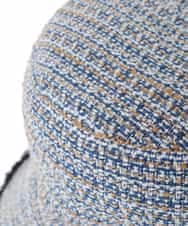 GG7DB30080 Jocomomola(ホコモモラ) 【2WAY】フラワー刺繍リバーシブルバケットハット ブラック×ブルー