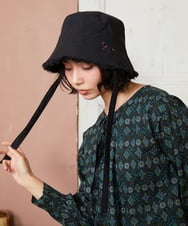 GG7DD30080 Jocomomola(ホコモモラ) チューリップバケットハット ブラック