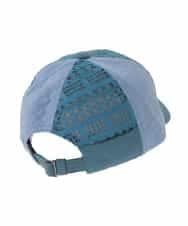 GG7DE31080 Jocomomola(ホコモモラ) パッチレース切り替えデザインキャップ ブルー