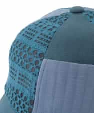 GG7DE31080 Jocomomola(ホコモモラ) パッチレース切り替えデザインキャップ ブルー