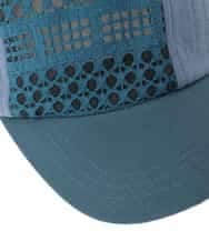 GG7DE31080 Jocomomola(ホコモモラ) パッチレース切り替えデザインキャップ ブルー