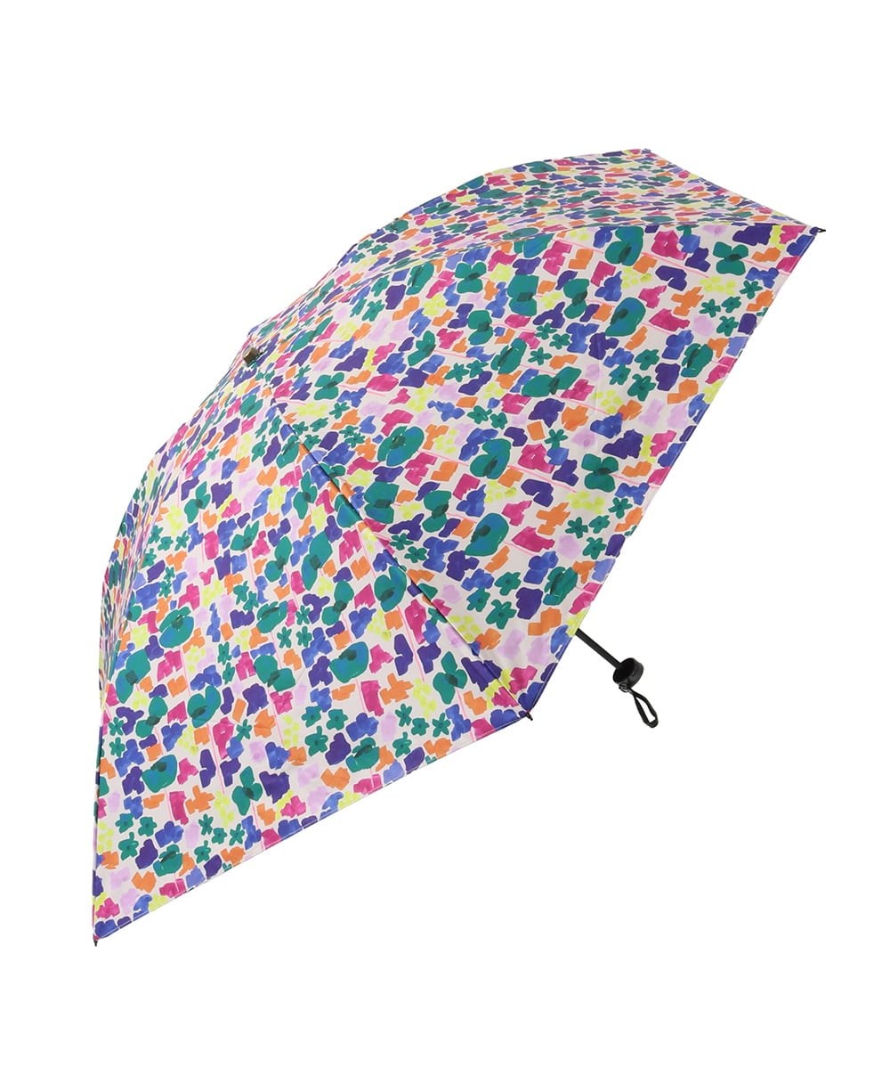 GG8FA31100 Jocomomola(ホコモモラ) 【晴雨兼用・UVカット】フラワープリント折り畳み傘 イエロー