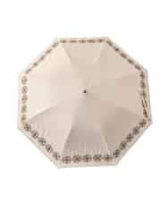 GG8FA32110 Jocomomola(ホコモモラ) 【晴雨兼用・UVカット】フラワー刺繍折り畳み傘 ベージュ