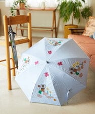 GG8FA33120 Jocomomola(ホコモモラ) 【日傘・UVカット】アニマルモチーフアップリケ刺繍傘 ライトブルー