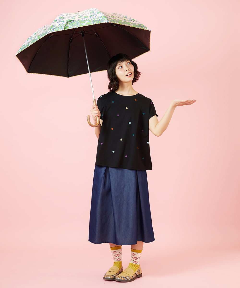 晴雨兼用】フラワープリントデザイン長傘(傘・日傘) | Jocomomola