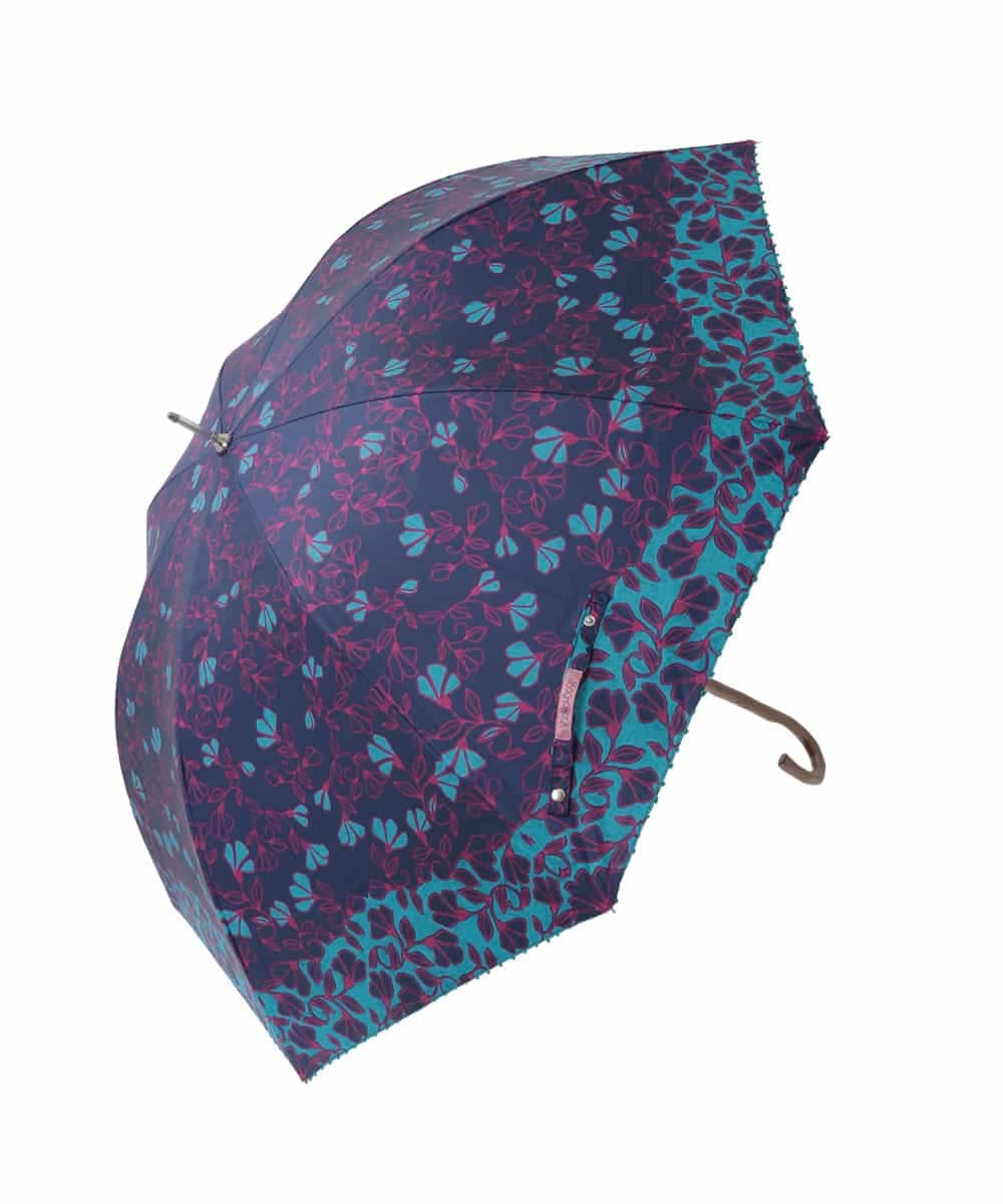 GG8FD30100 Jocomomola(ホコモモラ) 【晴雨兼用】フラワープリントデザイン長傘 ネイビー