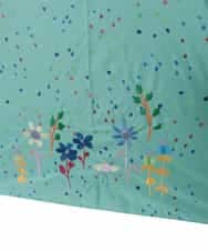 GG8FD31120 Jocomomola(ホコモモラ) 【日傘】フラワー刺繍ドットプリントデザイン折り畳み日傘 グリーン