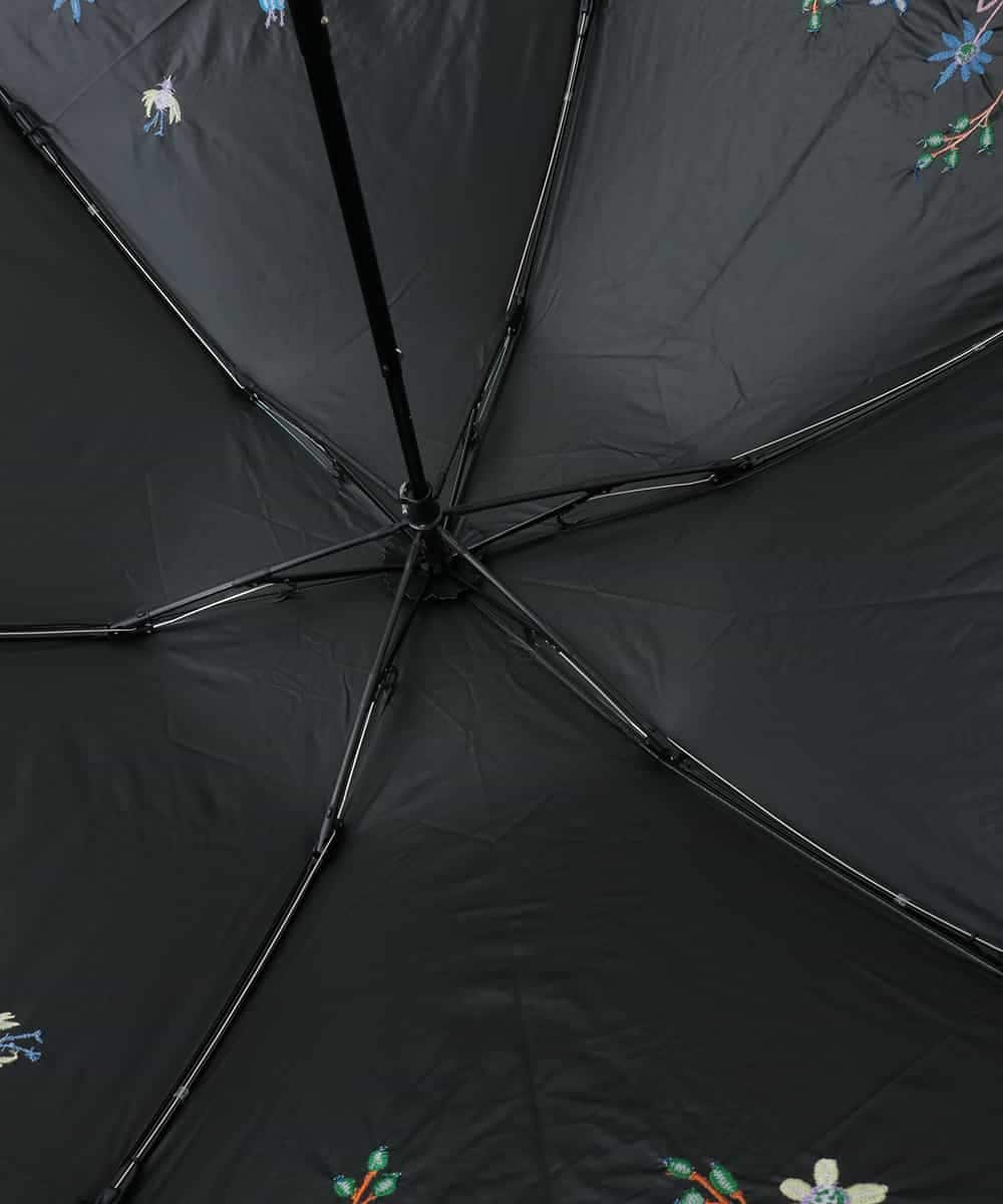 GG8FD31120 Jocomomola(ホコモモラ) 【日傘】フラワー刺繍ドットプリントデザイン折り畳み日傘 グリーン