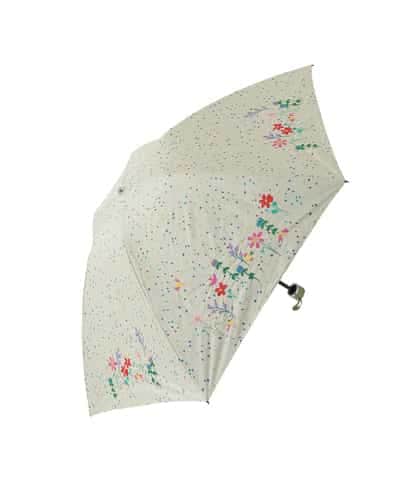 GG8FD31120 Jocomomola 【日傘】フラワー刺繍ドットプリントデザイン折り畳み日傘