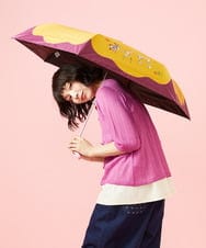 GG8FD32110 Jocomomola(ホコモモラ) 【晴雨兼用】アニマルモチーフデザイン折り畳み傘 イエロー
