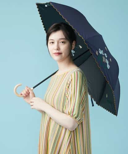 GG8FP31090 Jocomomola 【晴雨兼用】フラワー刺繍折りたたみ傘