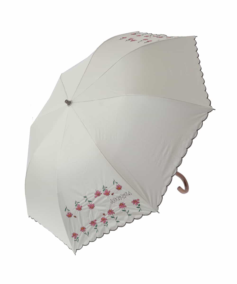 UV・晴雨兼用】フラワー刺繍デザイン折りたたみ傘(傘・日傘 ...