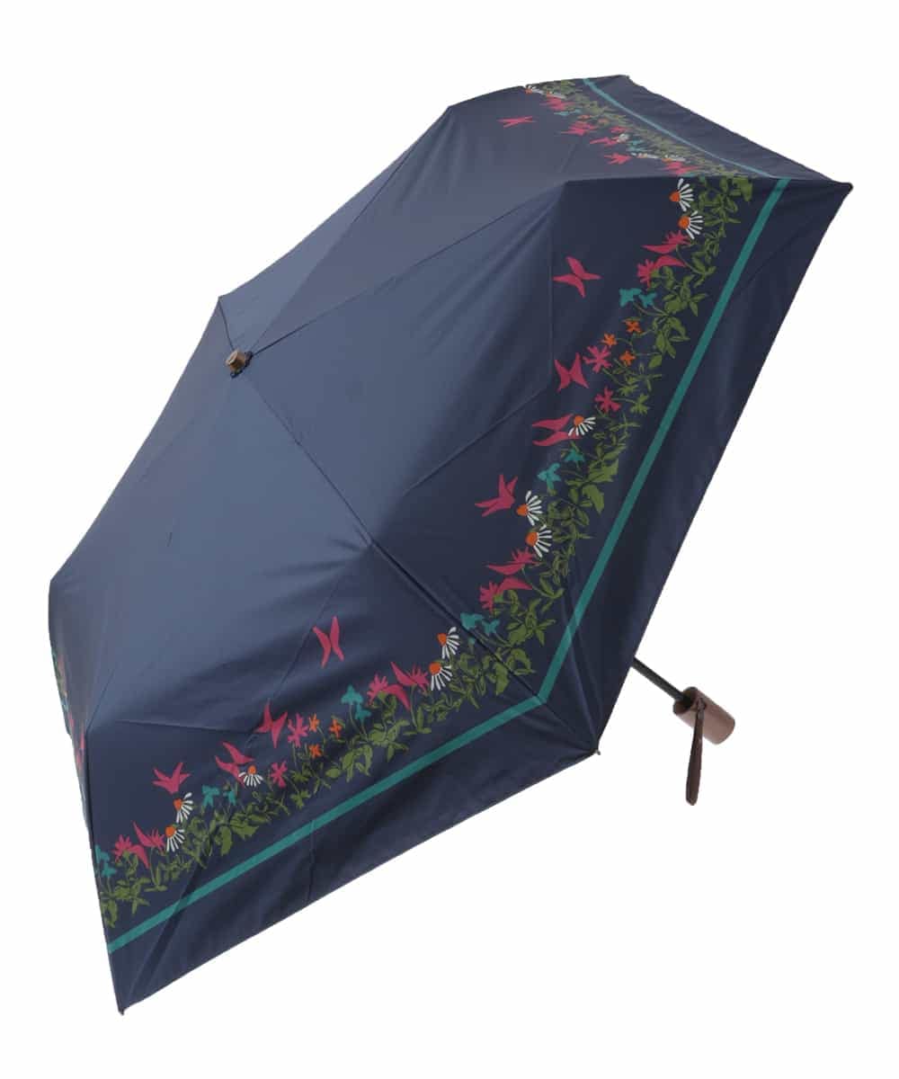 GG8GS31100 Jocomomola(ホコモモラ) 【UV・晴雨兼用】蝶々デザインプリント折りたたみ傘 ネイビー