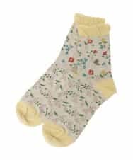 GG9CD30035 Jocomomola(ホコモモラ) El galgoフラワージャカードソックス アイボリー