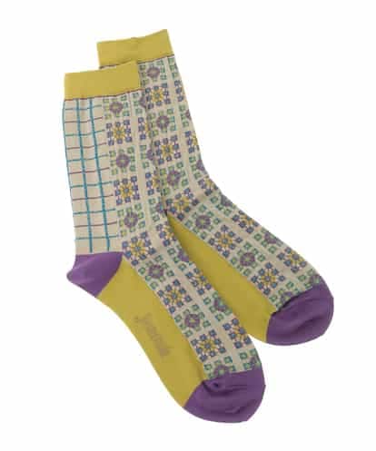 GG9DD30035 Jocomomola 幾何柄ジャカードソックス