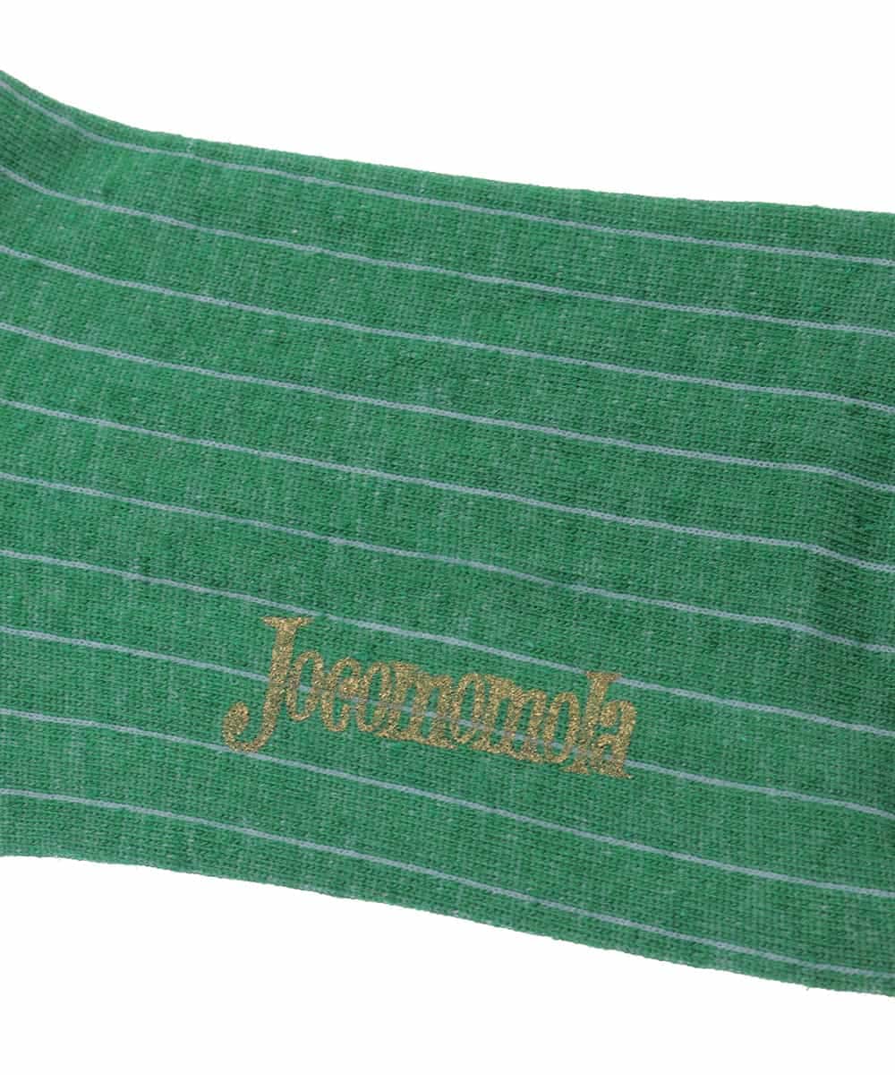 GG9DD31035 Jocomomola(ホコモモラ) 配色フラワージャカードソックス グリーン