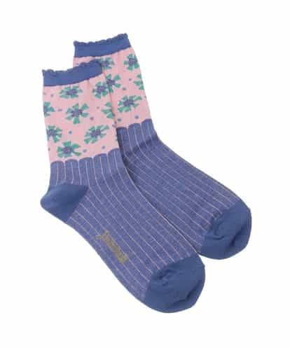 GG9DD31035 Jocomomola 配色フラワージャカードソックス