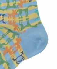 GG9DE32035 Jocomomola(ホコモモラ) アニマルモチーフデザインソックス ライトブルー