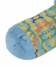 GG9DE32035 Jocomomola(ホコモモラ) アニマルモチーフデザインソックス ライトブルー