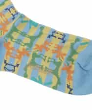 GG9DE32035 Jocomomola(ホコモモラ) アニマルモチーフデザインソックス ライトブルー