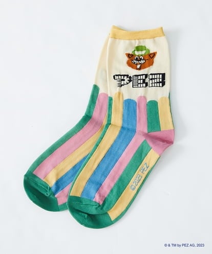 GG9GS70030  PEZ stripe ソックス