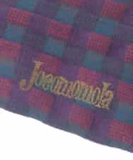 GG9HA30035 Jocomomola(ホコモモラ) フラワーモチーフチェックソックス パープル