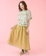 GG9HV32030 Jocomomola(ホコモモラ) 幾何フラワーモチーフソックス グリーン