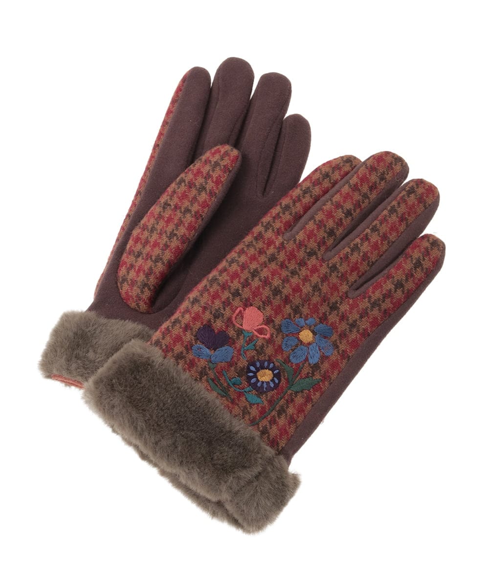 GGTAD30090 Jocomomola(ホコモモラ) フラワーエンブロイダリーグローブ ベージュ