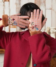 GGTAD30090 Jocomomola(ホコモモラ) フラワーエンブロイダリーグローブ ベージュ