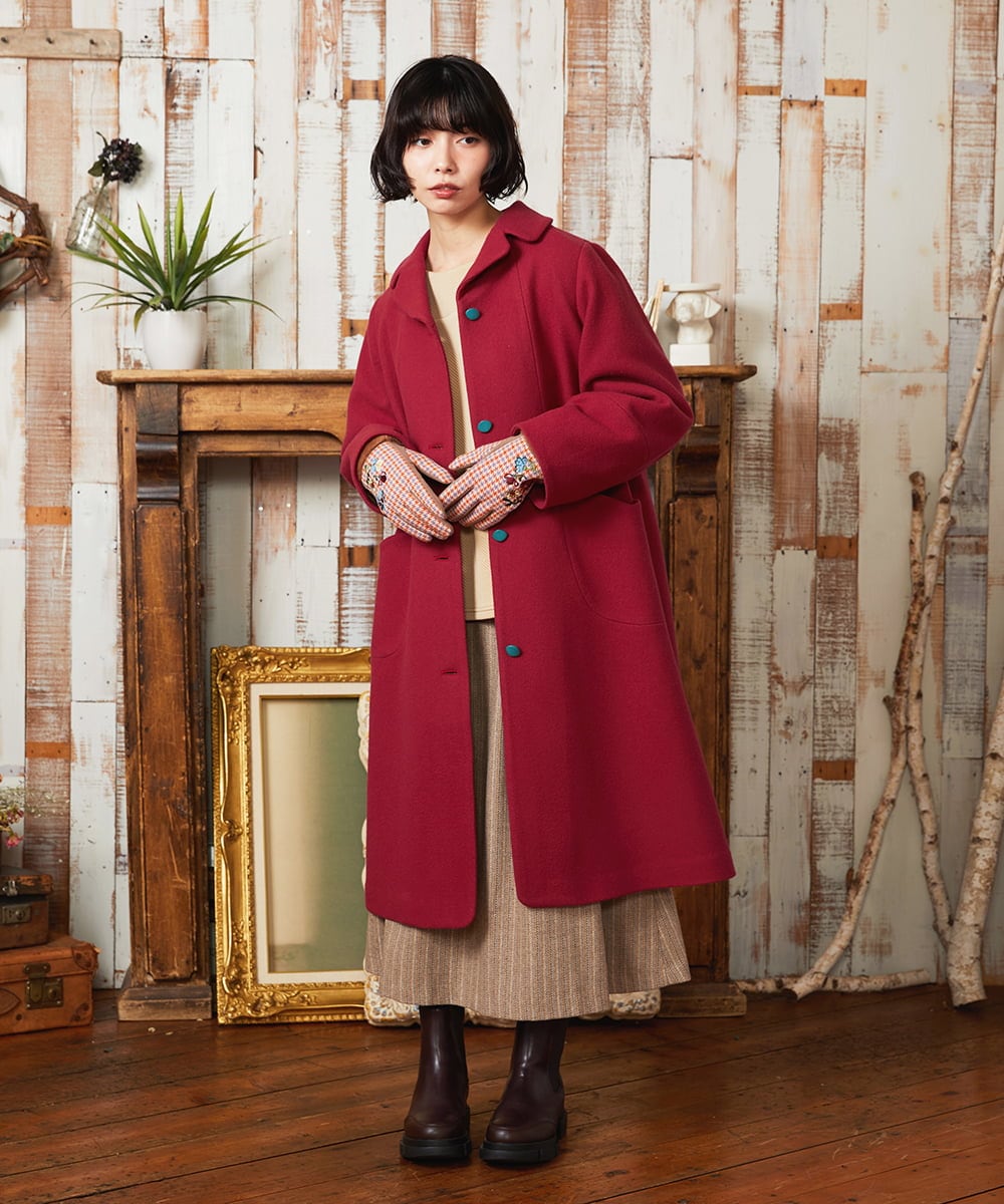 GGTAD30090 Jocomomola(ホコモモラ) フラワーエンブロイダリーグローブ ベージュ