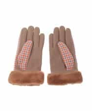 GGTAD30090 Jocomomola(ホコモモラ) フラワーエンブロイダリーグローブ ベージュ