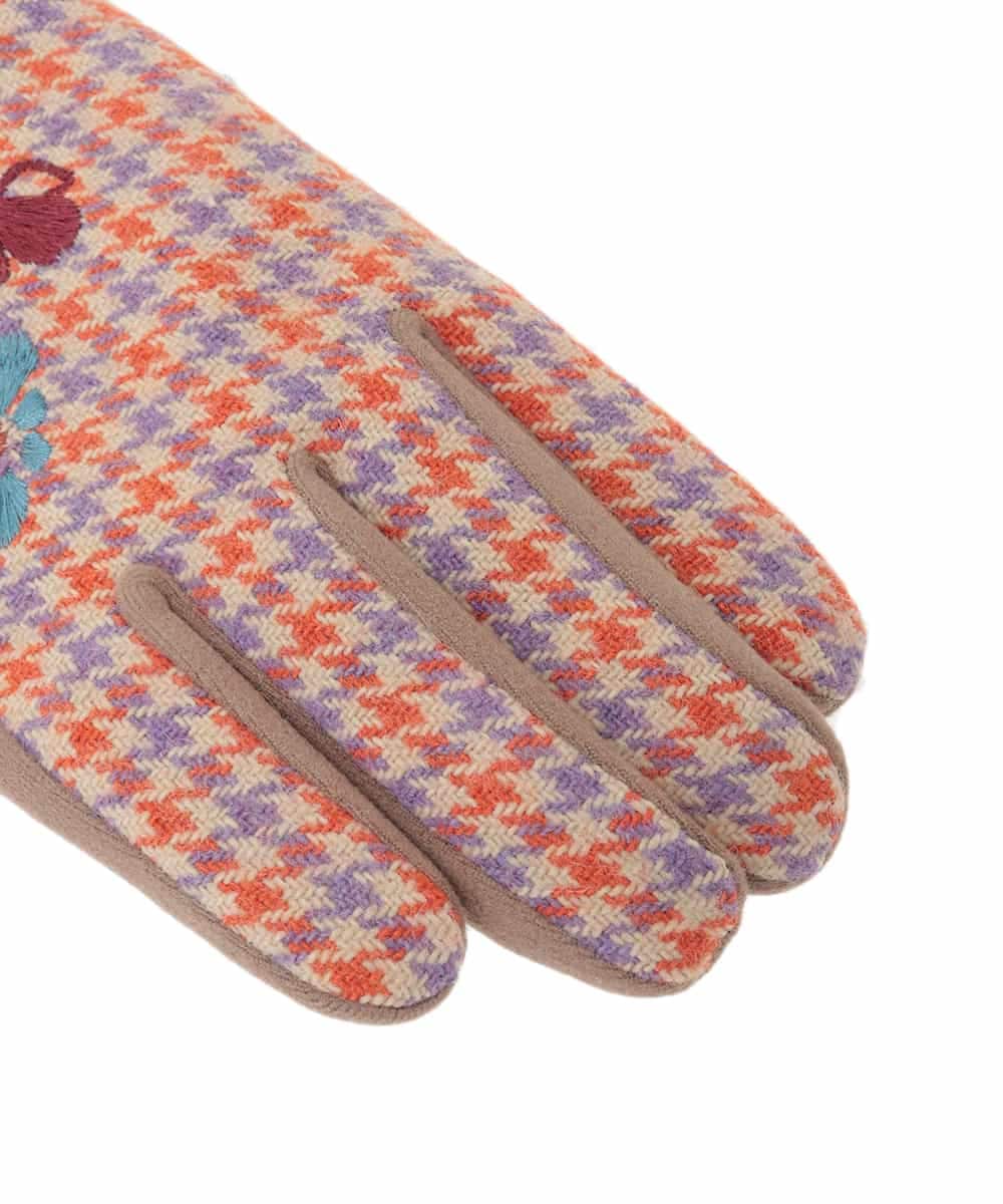 GGTAD30090 Jocomomola(ホコモモラ) フラワーエンブロイダリーグローブ ベージュ