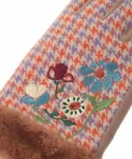 GGTAD30090 Jocomomola(ホコモモラ) フラワーエンブロイダリーグローブ ベージュ